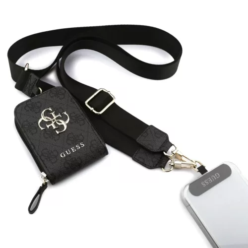 Guess Crossbody Pánt 4G Fém Logó + Pénztárca Fekete-3666339593285 5 kép