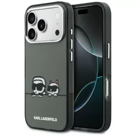    iPhone 17 Pro Max Fekete Karl Lagerfeld IML K&CH Heads Logo MagSafe tok