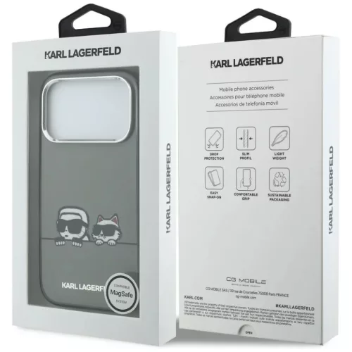  iPhone 17 Pro Max Fekete Karl Lagerfeld IML K&CH Heads Logo MagSafe t-3666339607180 8 kép