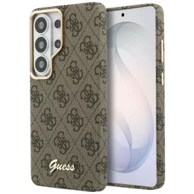    Samsung Galaxy S26 Ultra barna Guess PU 4G Script Metal Logo mágneses tok