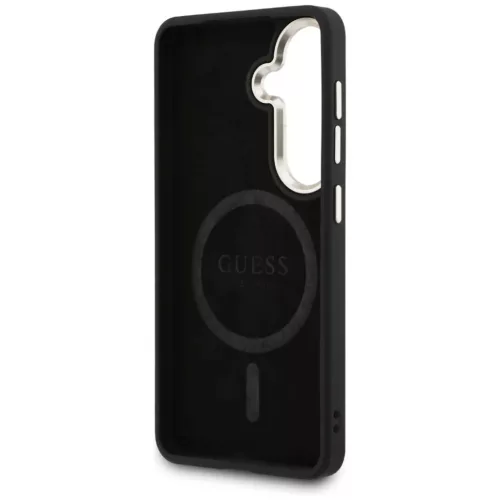  Samsung Galaxy S26 Fekete Guess PU Bőr 4G Arany Keret Mágneses tok-3666339613150 1 kép
