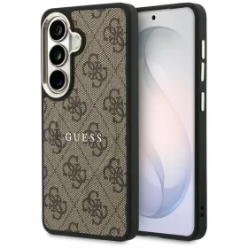    Samsung Galaxy S26 Barna Guess PU Leather 4G Arany Keretes Mágneses tok