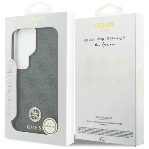  Samsung Galaxy S26 Ultra Fekete Guess PU bőr 4G Strassz Logó Arany -3666339613358 8 kép