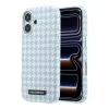  iPhone 17 kék Karl Lagerfeld PU Houndstooth Resin Plate MagSafe tok-3666339625818 1 kép