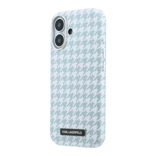  iPhone 17 kék Karl Lagerfeld PU Houndstooth Resin Plate MagSafe tok-3666339625818 3 kép