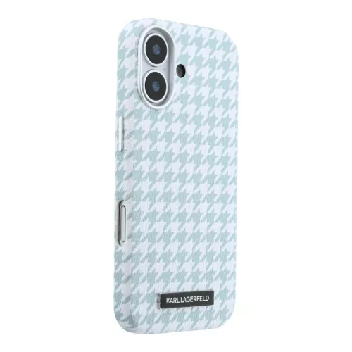  iPhone 17 kék Karl Lagerfeld PU Houndstooth Resin Plate MagSafe tok-3666339625818 8 kép