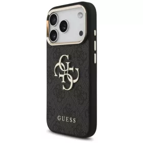 iPhone 18 Pro fekete Guess PU bőr tok 4G fém logóval és arany ker-3666339650988 2 kép