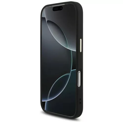  iPhone 18 Pro fekete Guess PU bőr tok 4G fém logóval és arany ker-3666339650988 5 kép