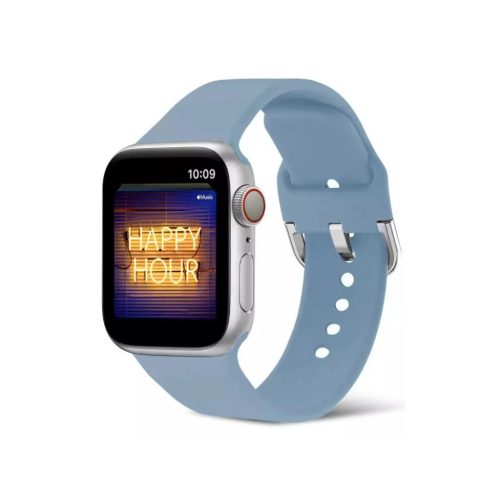 Apple Watch 4/5/6/7/8/SE (38/40/41mm) szilikon csatos óraszíj levend- 1 kép