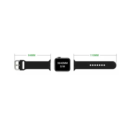 Apple Watch 4/5/6/7/8/SE (38/40/41mm) szilikon csatos óraszíj éjké- 3 kép