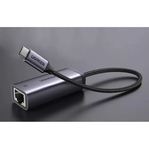 UGREEN CM483 USB-C RJ45 hálózati adapter (szürke)-6957303843220 2 kép