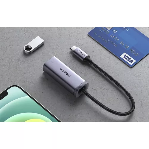 UGREEN CM483 USB-C RJ45 hálózati adapter (szürke)-6957303843220 7 kép