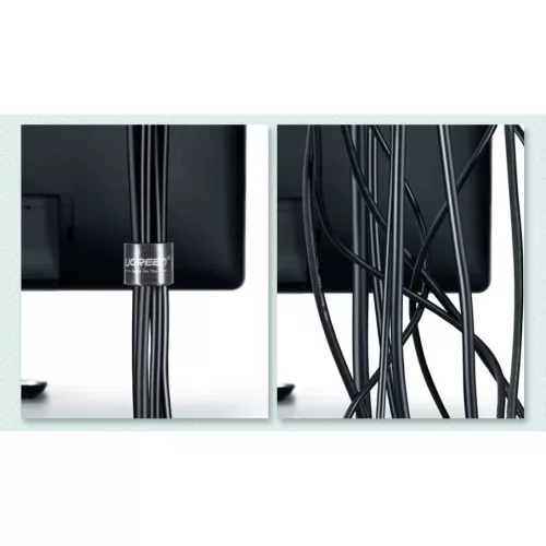 UGREEN LP124 Kábelrendező (tépőzáras), 2 m (fekete)-6957303843541 3 kép