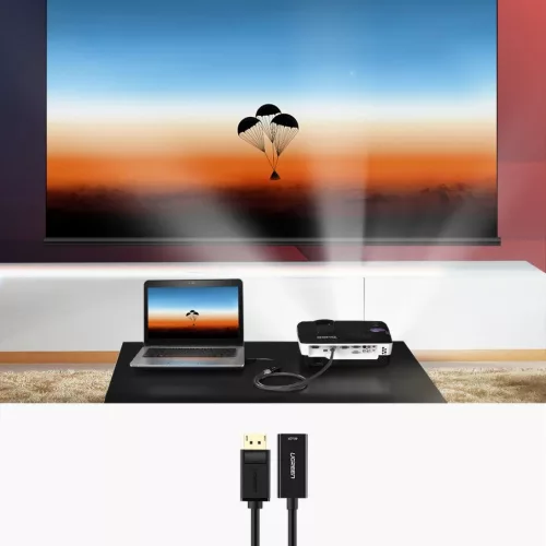 Ugreen HDMI - DisplayPort átalakító adapter 1080p 60Hz 12 bit feket-6957303843626 4 kép