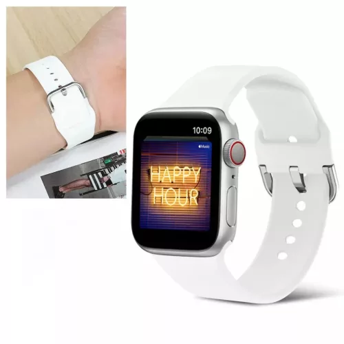 Apple Watch 4/5/6/7/8/SE/Ultra (42/44/45/49mm) szilikon csatos órasz�- 3 kép