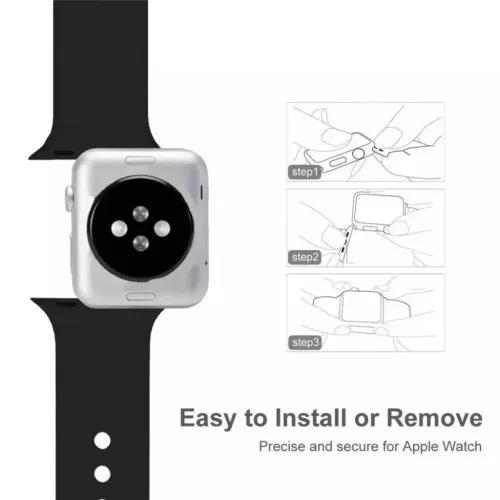 Apple Watch (42/44/45/49mm) szilikon óraszíj kék színű Alphajack- 4 kép