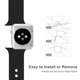 Apple Watch (42/44/45/49mm) szilikon óraszíj sárga színű Alphajac- 2 kép