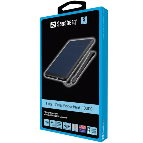 Sandberg 420-54 Urban Solar Powerbank 10000-5705730420542 5 kép