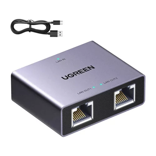 Ugreen Gigabites Ethernet Elosztó Adapter NW301 (1x2)-6941876243112 3 kép