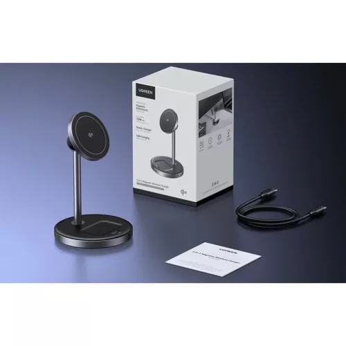 Mágneses töltő 2 az 1-ben Ugreen W710 iPhone-hoz, AirPodshoz Magsaf-6941876243822 7 kép