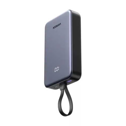 Powerbank 20000mAh Ugreen PB505, USB + USB-C, beépített kábel, 20W -6941876247622 3 kép