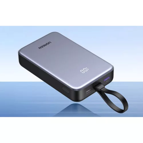 Powerbank 20000mAh Ugreen PB505, USB + USB-C, beépített kábel, 20W -6941876247622 9 kép