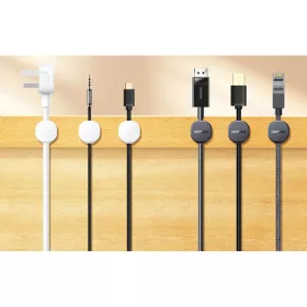 Mágneses Kábelrendező UGREEN LP886 3-Db + 3M Ragasztó (fekete)-6941876247974 2 kép
