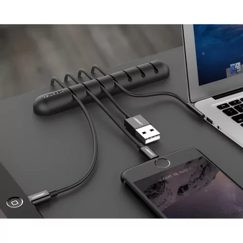 Ugreen LP114 öntapadós kábelszervező 7 kábelhez - fekete-6957303853205 6 kép