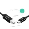 Ugreen nyomtató kábel USB-C - USB-B 480Mb/s 2m fekete (US241)-6957303854462 3 kép