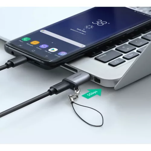 USB C (female) - USB (male) adapter Ugreen US276 USB 5Gb/s - szürke-6957303804047 5 kép
