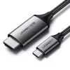 Ugreen kábel HDMI kábel - USB Type C 4K 60 Hz 1,5 m fekete-szürke (MM142 50570)