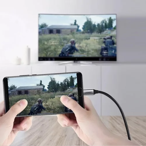 Ugreen kábel HDMI kábel - USB Type C 4K 60 Hz 1,5 m fekete-szürke (-6957303855704 2 kép