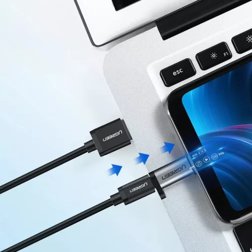 Ugreen USB Type-C/Micro USB átalakító adapter rögzítővel szürke-6957303855902 6 kép