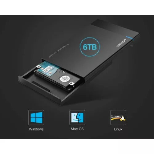 UGREEN US221 2,5 HDD / SSD külső meghajtó, SATA 3.0, USB-C, 50 cm (-6957303804207 3 kép