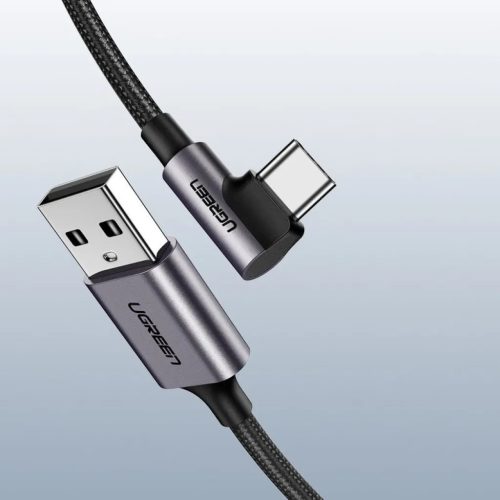 Ugreen USB/USB Type-C kábel döntött fejjel 3A 1m szürke-6957303859412 11 kép