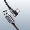 Ugreen USB/USB Type-C kábel döntött fejjel 3A 1m szürke-6957303859412 1 kép