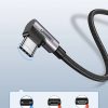 Ugreen USB/USB Type-C kábel döntött fejjel 3A 1m szürke-6957303859412 5 kép