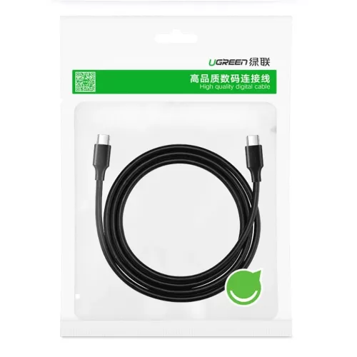 Ugreen US286 USB-C - USB-C PD QC 3A 480Mb/s kábel 1.5m - fekete-6957303859986 5 kép
