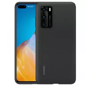 Huawei gyári flexibilis szilikon tok P40 fekete színben (51993719)-6901443365937 1 kép