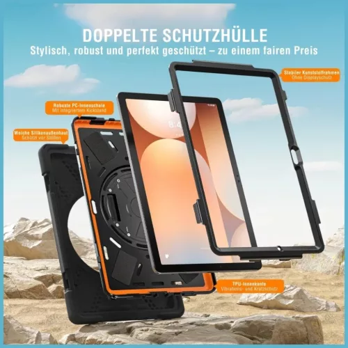 Samsung Galaxy Tab A11 Páncélozott tok fogantyúval 4smarts Rugged C-4252011913435 8 kép