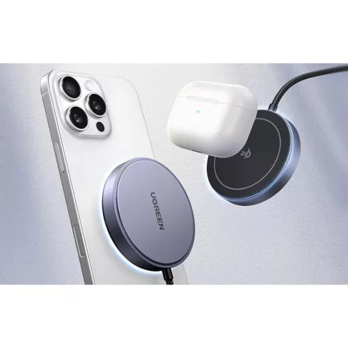 Mágneses Vezeték Nélküli Töltő UGREEN MagSafe W703, 15W, 1,5m-6941876252060 4 kép
