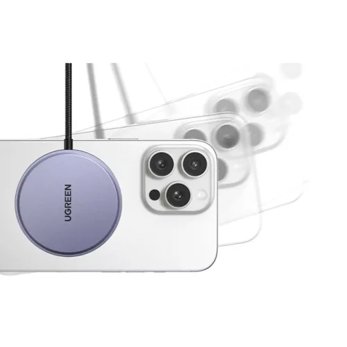 Mágneses Vezeték Nélküli Töltő UGREEN MagSafe W703, 15W, 1,5m-6941876252060 5 kép