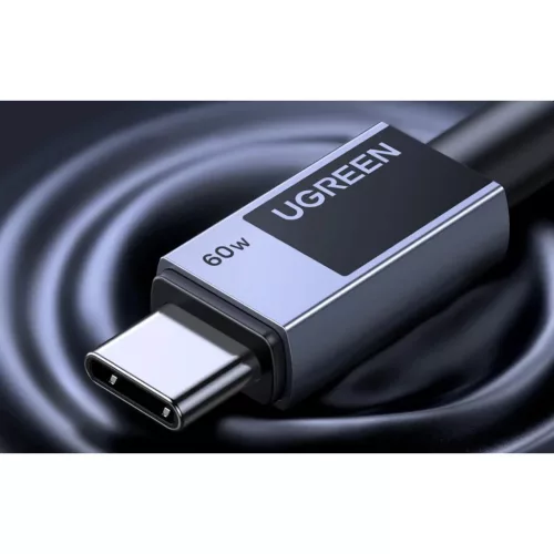Ugreen L524 PD 3A 1m USB-C to USB-C kábel (szürke),-6941876257652 8 kép