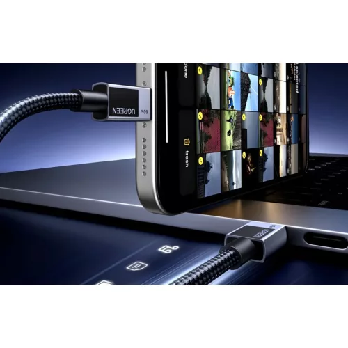 Kábel USB-C to USB-C Ugreen L524 PD 3A 2m (szürke)-6941876257751 4 kép