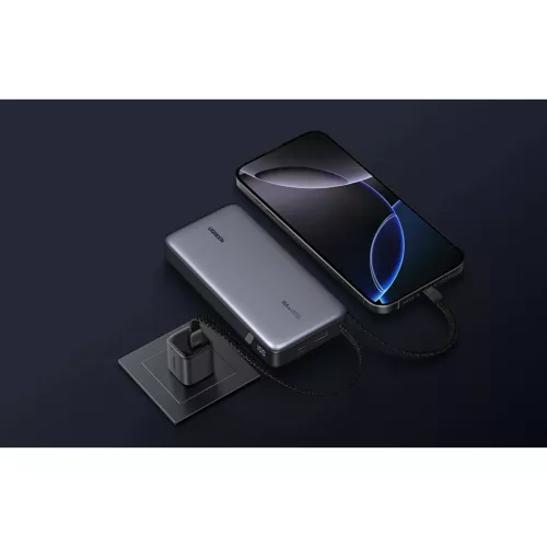 UGREEN PB552 Powerbank, 25000 mAh, 165W, Beépített Kábel, szürke-6941876269914 3 kép