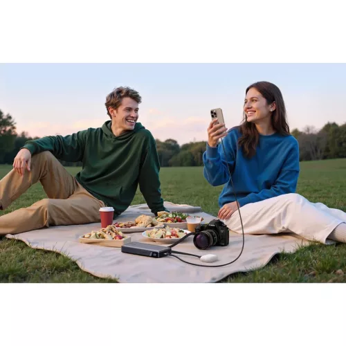 UGREEN PB552 Powerbank, 25000 mAh, 165W, Beépített Kábel, szürke-6941876269914 4 kép