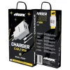 MOONX fali töltő MC02 2.4A 12W 2xUSB + Lightning kábel Fehér