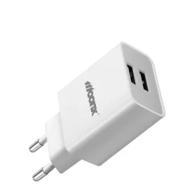 MOONX fali töltő MC02 2.4A 12W 2xUSB + Lightning kábel Fehér-5906952638474 2 kép