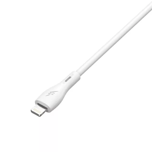 MOONX fali töltő MC02 2.4A 12W 2xUSB + Lightning kábel Fehér-5906952638474 5 kép
