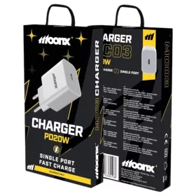 MOONX fali töltő MC03 PD 20W 1xUSB-C Fehér